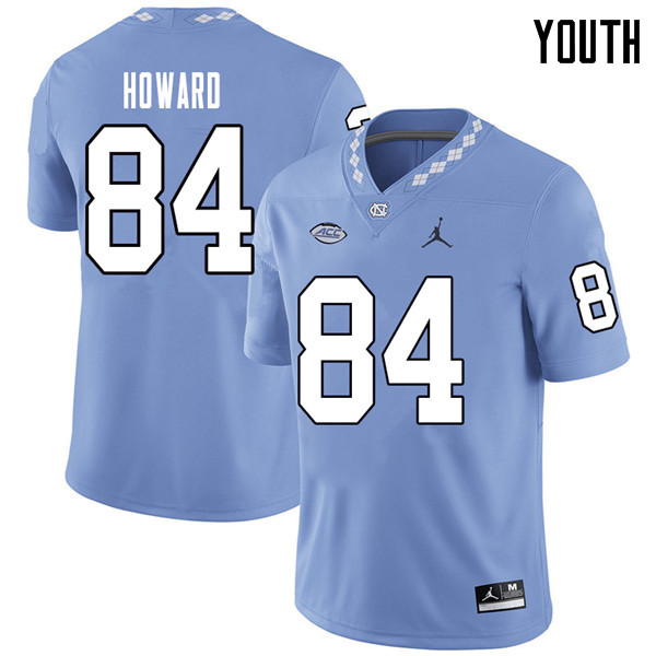 Jordan Brand Youth #84 Bug Howard North Carolina Tar Heels College Football Jerseys Sale-Carolina Bl